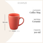 Peach Blush Ceramic Coffee Mug