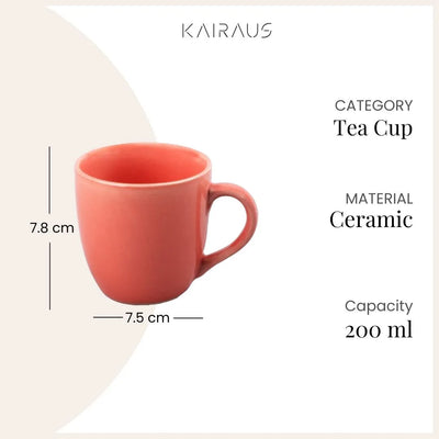 Peach Blossom Ceramic Tea Cup