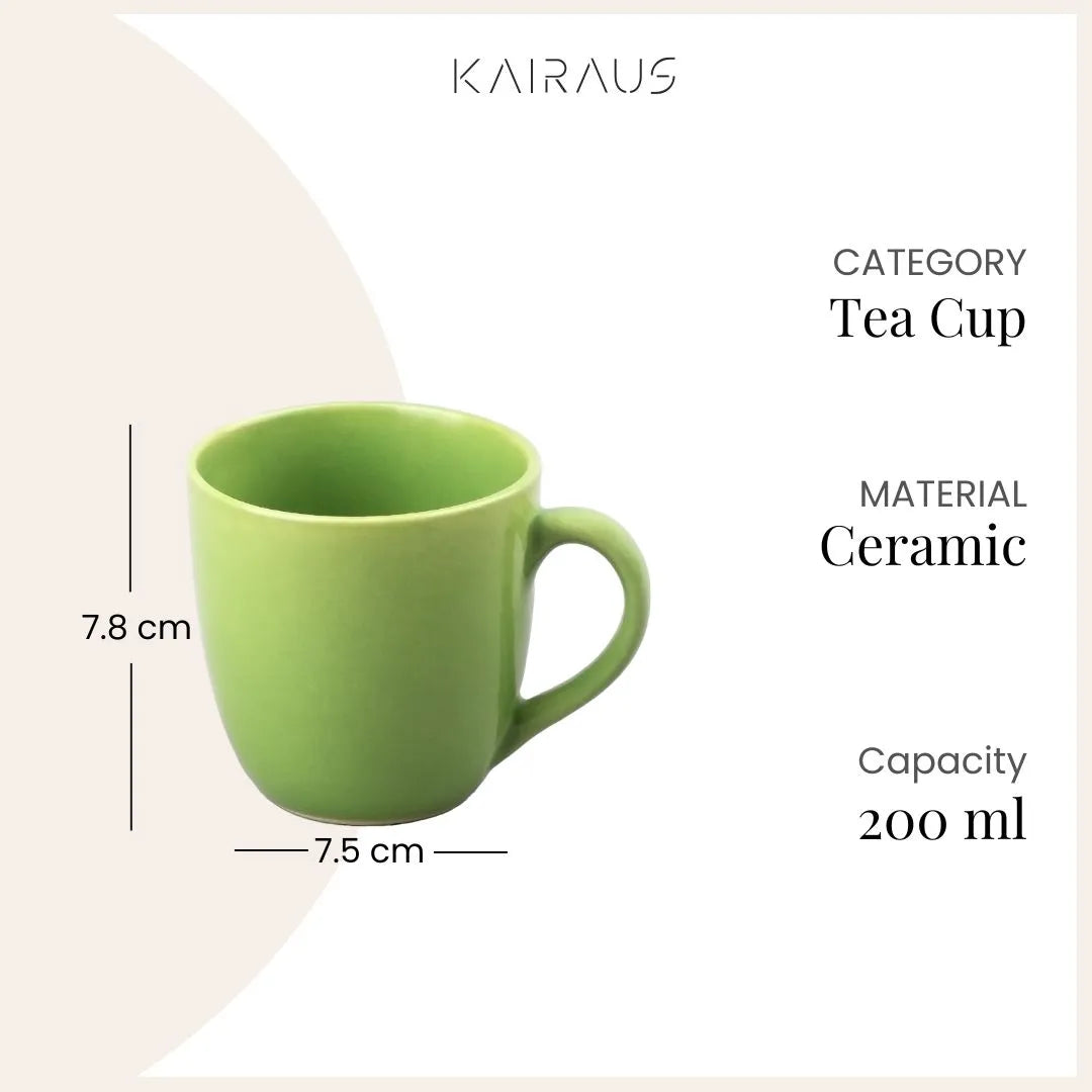 Pear Green Glossy Ceramic Cup