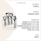Sleek Silver Cutlery Stand Set