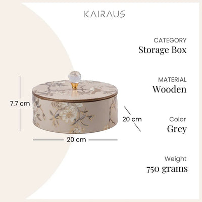 Rustic White Wooden Storage Box