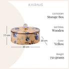 Rustic Charm Natural Wood Storage Box