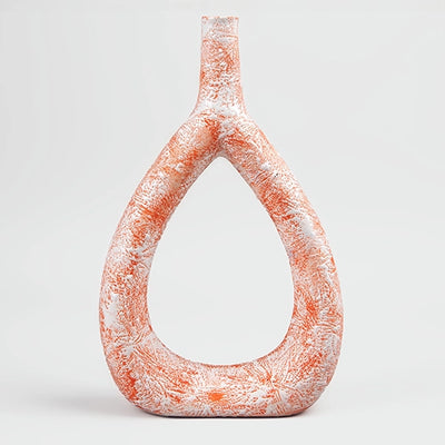 Coral Textured Triangle Vase