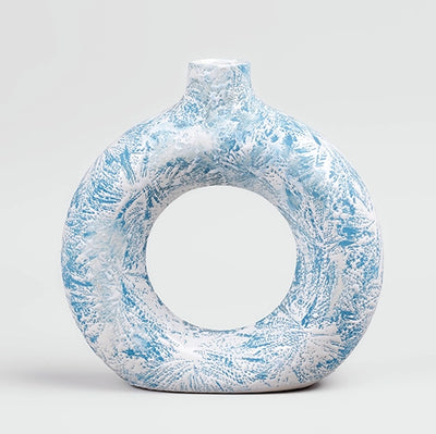 Sky Blue Donut Ring Vase