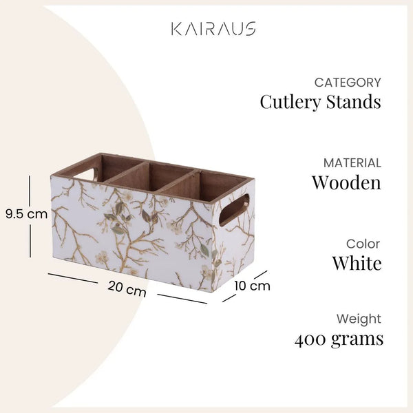 Blossom Branch Wooden Pen Organizer