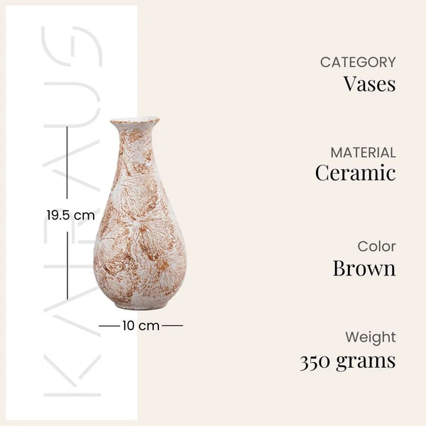 Brown Textured Bottle Vase