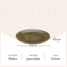 Rustic Green Dinner Plate Set of 2 (10.5 inch)