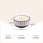 Exquisite Blue and White Ceramic Bowl (Set of 4)