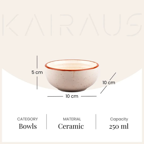 Rustic Brown Ceramic Bowl (Set of 2)