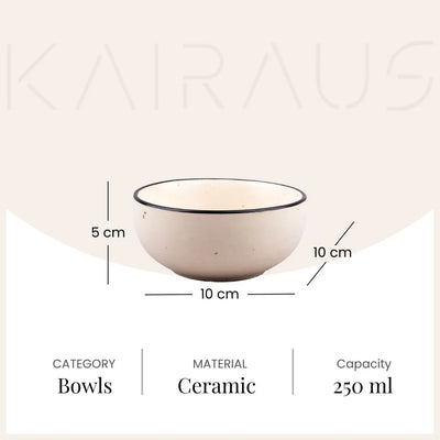Elegant Black Matte Ceramic Serving Bowl (Set of 2)