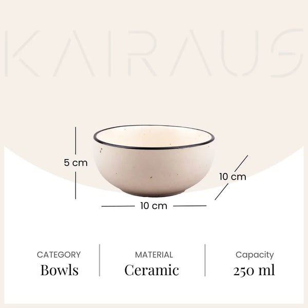 Elegant Black Matte Ceramic Serving Bowl (Set of 2)