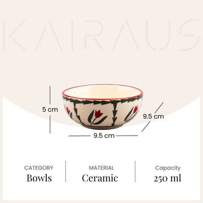 Premium Tropical Print Ceramic Bowl (Set of 2)