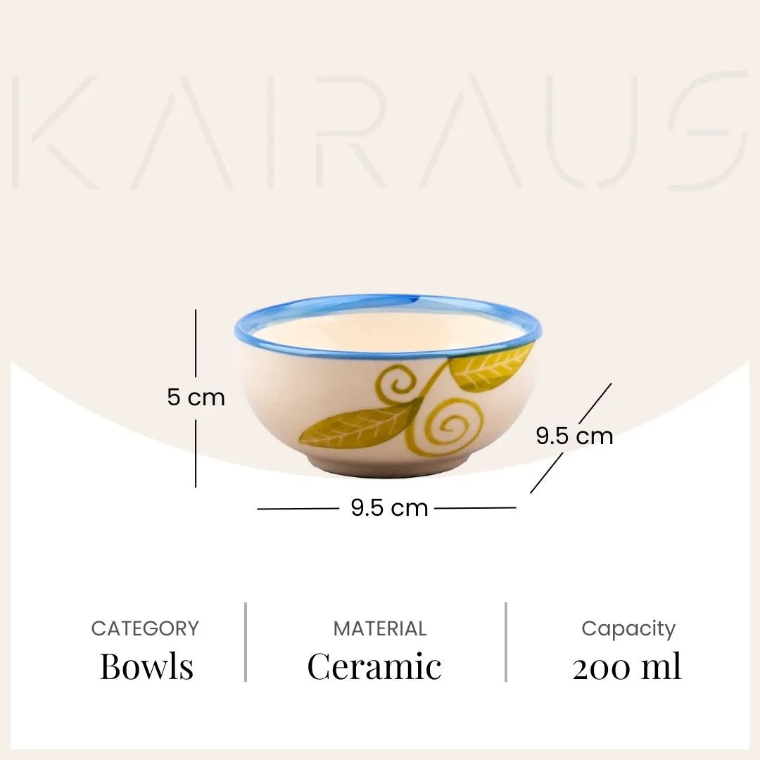 Exotic Blue Toned Ceramic Bowl (Set of 2)