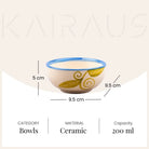 Exotic Blue Toned Ceramic Bowl (Set of 6)