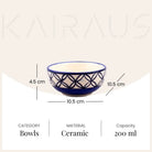 Stylish Ceramic Serving Bowl Set of 6