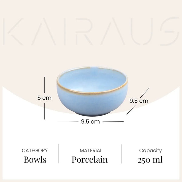 Artisan Blue Porcelain Bowl (Set of 2)