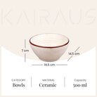 Enchanted Ivory Ceramic Bowl (Set of 4)