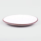 Dotted Black-Rimmed Dinner Plates Set of 2 (10.5 Inch)