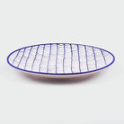 Blue & White Sweep Pattern Ceramic Plates Set of 2 (10.5 Inch)
