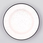 Stunning White & Black Ceramic Snack Plate Set of 2 (9.5 inch)