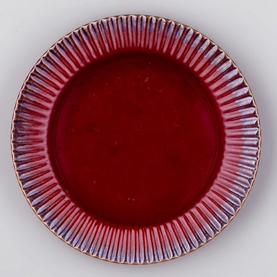 Majestic Maroon Ceramic Pasta Plates Set of 2 (9.5 inch)