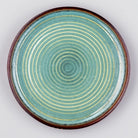 Stylish Sea Green Ceramic Snack Plates Set of 2 (9 inch)