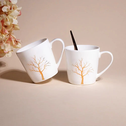 Exquisite White Porcelain Cup Set of 2