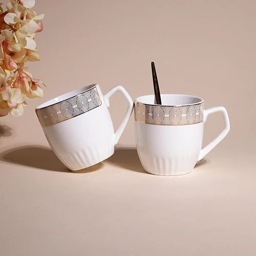 Classic White Tea Cup Set of 2