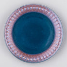 Vintage Blue Ceramic Snack Plate Set of 6 (7.5 inch)