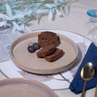 Glossy Textured Ceramic Snack Plates Set of 2 (9 inch)