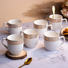 Classic White Tea Cup Set of 6