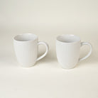 Snow White Ceramic Coffee Mug Set of 2