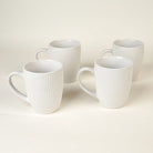 Snow White Ceramic Coffee Mug Set of 4