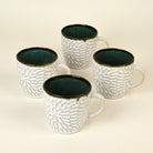 Soft Off-white Ceramic Tea Cup Set of 4