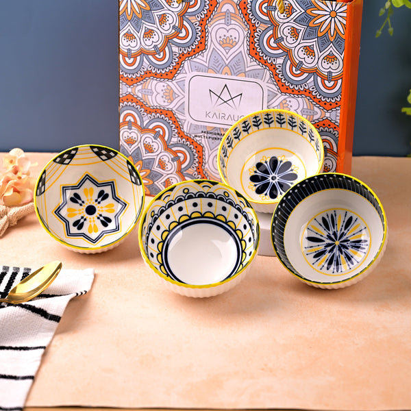 The Nest: Floral Porcelain Bowls (Set of 4)