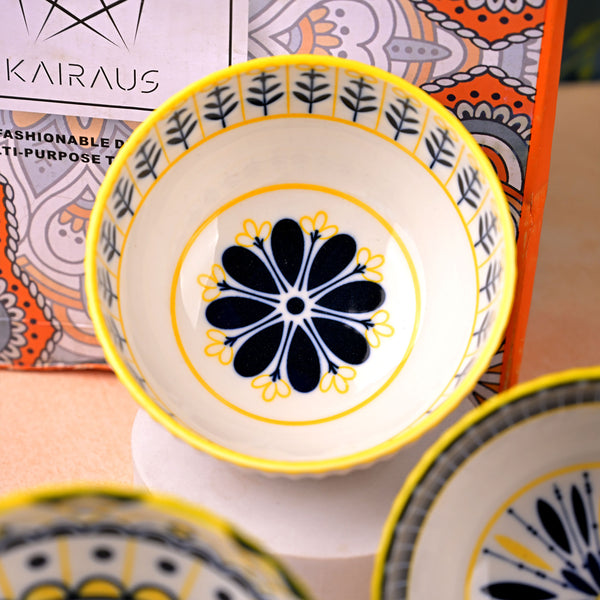 The Nest: Floral Porcelain Bowls (Set of 4)