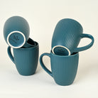 Turquoise Ceramic Coffee Mug Set of 4