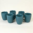 Turquoise Ceramic Coffee Mug Set of 6