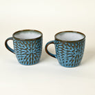 Uranian Blue Ceramic Tea Cup Set of 2